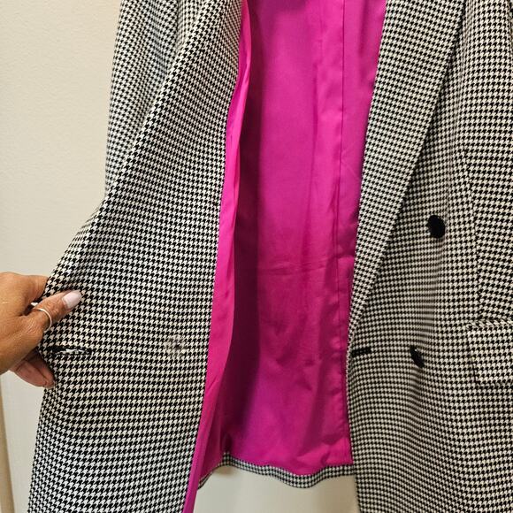 Vince Camuto Women's Houndstooth Double Breasted Blazer Size 14 - Picture 2 of 7